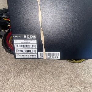 EVGA 500W Internal Power Supply Unit Black with Multicolor Braided Cables